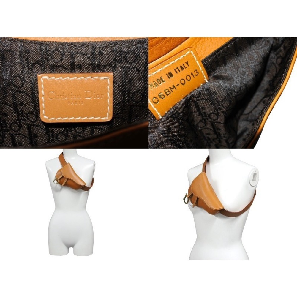 Dior Bag Waist Calfskin Christian Belt Brown Saddle Pouch - Picture 8 of 8